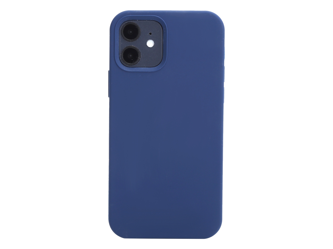 Capa De Silicone Para Iphone 12/pro Azul Com Proteção E Carregamento Sem Fio