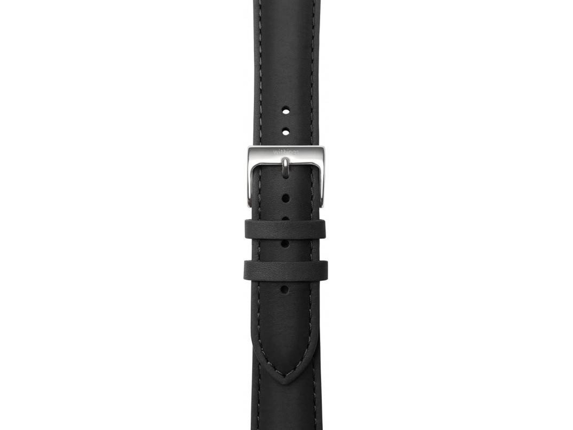 Pulseira cabedal WITHINGS 20mm preto/aço