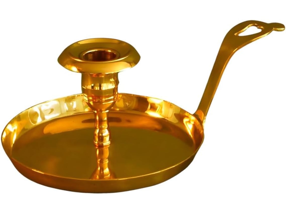Palmatoria Em Bronze Com 13 Cm De Diâmetro E Asa