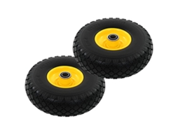 Vidaxl Rodas P/ Carrinho De Carga Manual 2 Pcs Pu Maciço 3.00-4