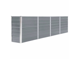 Vidaxl Canteiro Jardim Elevado 320x40x77 Cm Aço Galvanizado Cinzento