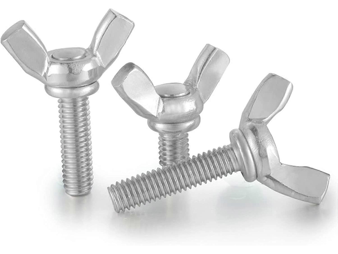 Parafuso de Olho de Mariposa Métrico Psc M5 Aço Inoxidável 304, Prata, Parafuso de Pulgar M5*20mm | S/MARCA
