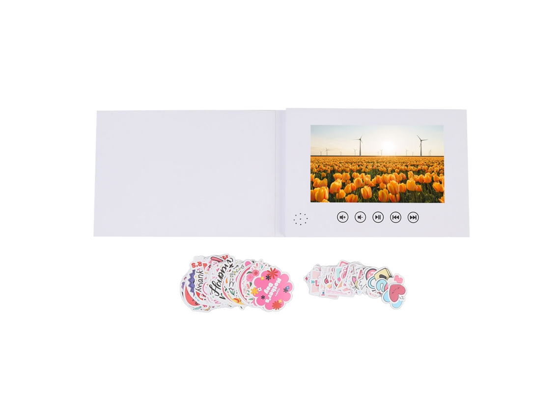 Cartão De Saudação Com Vídeo De 7 Polegadas, Folheto Eletrônico Com Tela Lcd Para Natal, Aniversário E Ocasiões Especiais
