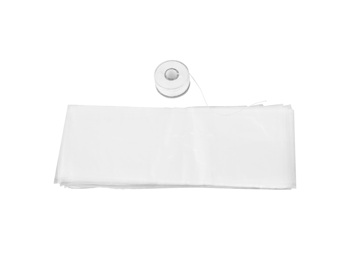 50 Bolsas Pva para Isca de Pesca + Corda 20m