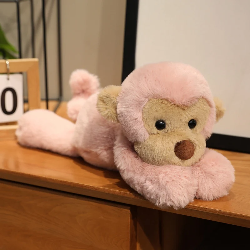 Lindo Boneco de Pelúcia Realista de Macaco de Desenho Animado Estilo Anime MDUG (rosa, 40cm)