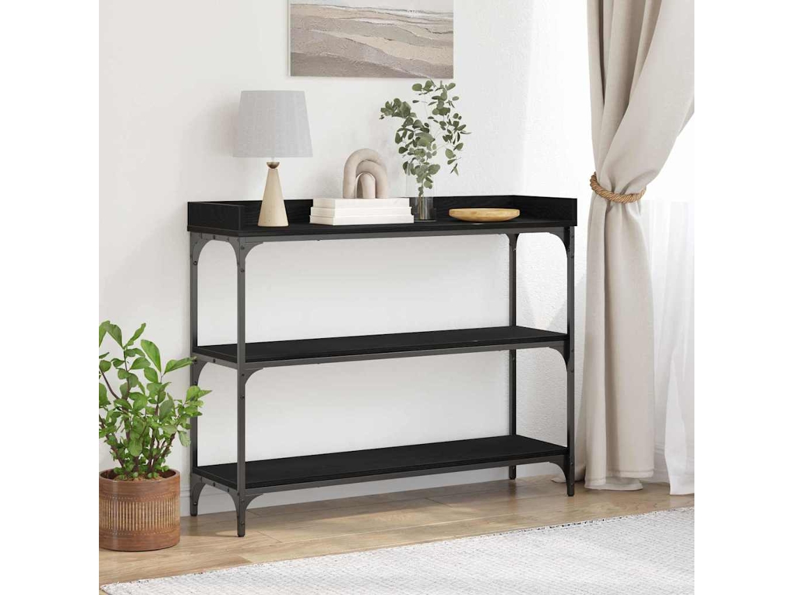 Vidaxl Mesa Console Carvalho Preto 100 X 30 X 80 Cm