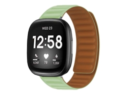 Bracelete Pulseira Magnética de Forte Conexão para Fitbit by Google Sense Verde Claro
