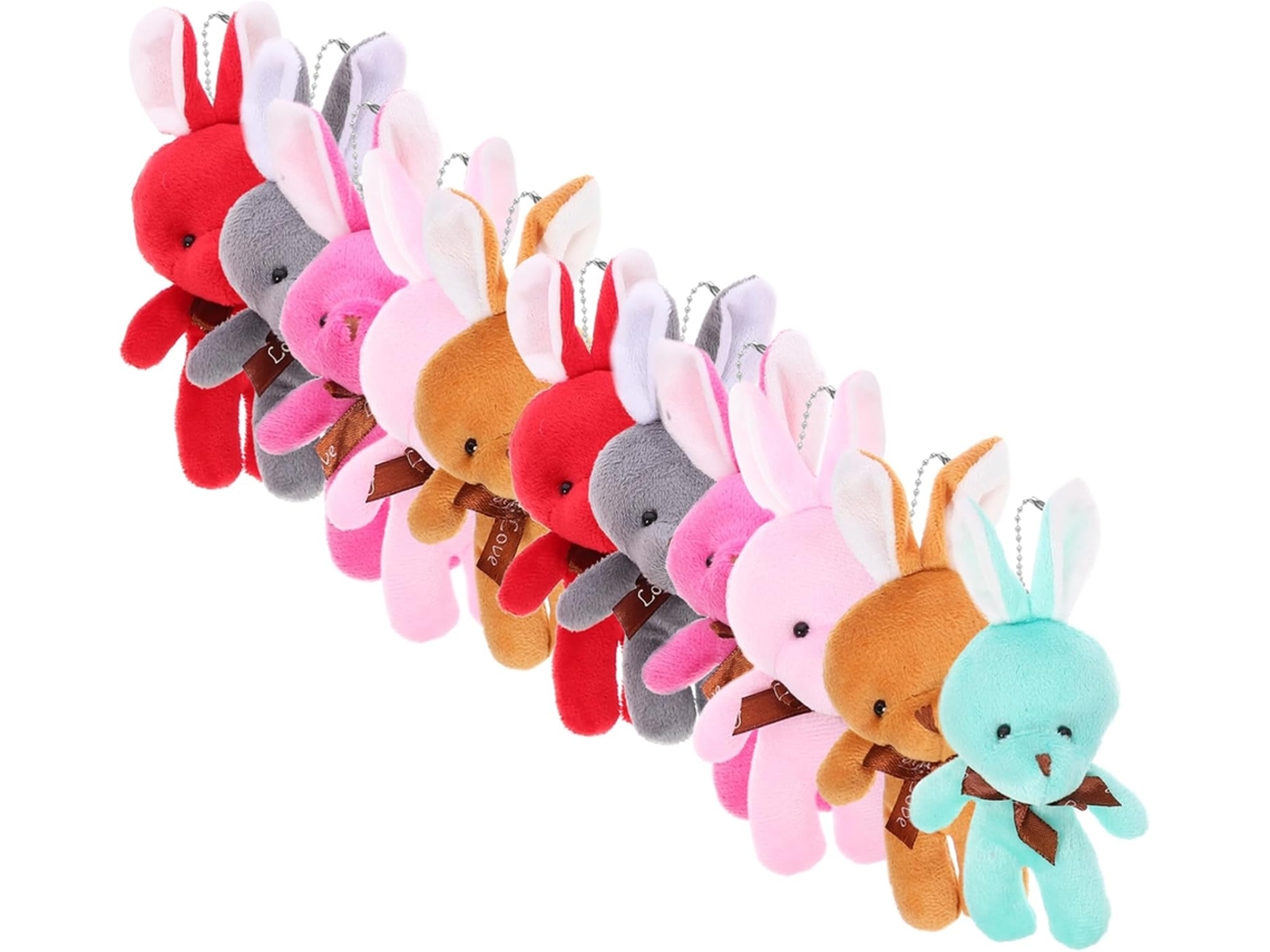 Conjunto De 12 Chaveiros Pelúcia Com Laço, Enfeites Para Bolsas,