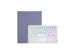 Capa Com Teclado Bluetooth Para Oppo Pad 2/3 11.6 Com Retroiluminação Gradiente (rosa E Branco)