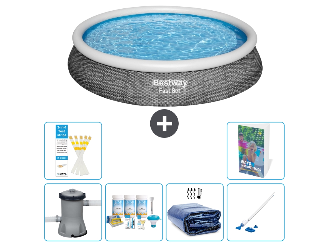 Piscina Bestway Fast Set Redonda 396x84 Cm 5 peças S310 BESTWAY