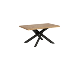 Mesa Fixa 90x140 Cm Carvalho Descascado Versalux Com Pés Antracite Itamoby