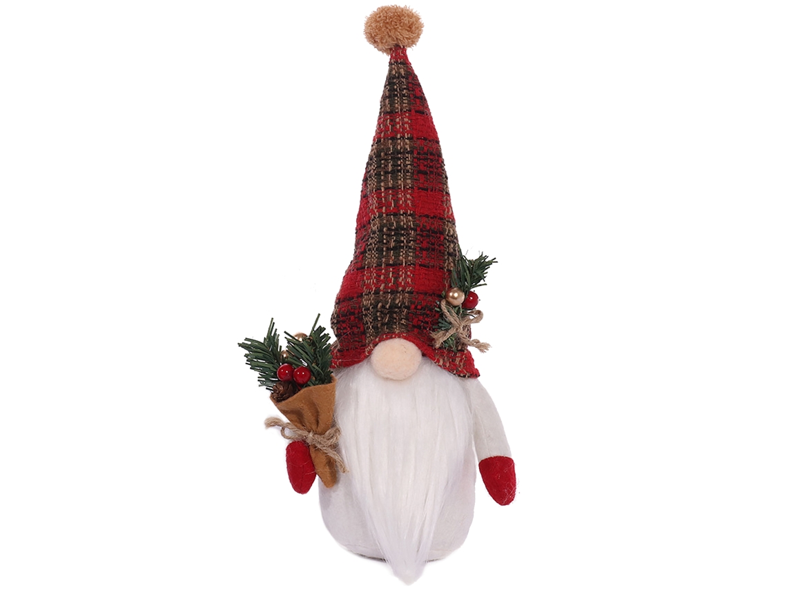 Laxiscreed Chapéu De Colete Xadrez Com Boneco Sem Rosto E Flores Para Moda Confortável