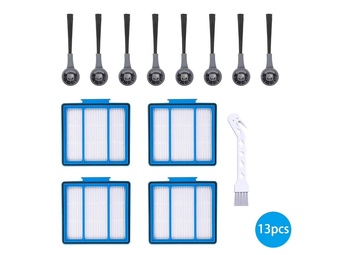Acessório para Aspiradores SHARKIq R101Ae Rv1001Ae Iq R101 Rv1001 4 Filtro 8 Escovas Laterais