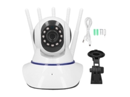 Câmera de Vigilância Wifi Cctv 1080p Visão Noturna Infravermelha Ângulo 360° Ajustável Sem Fio