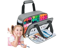 Bolsa Organizadora Para Materiais De Arte, Com Grande Capacidade, Bolsos E Alças. Ideal Para Organiz Gokoco