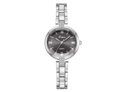 Relógio de Pulso Feminino de Quartzo com Pulseira de Aço e Strass Estilo Elegante