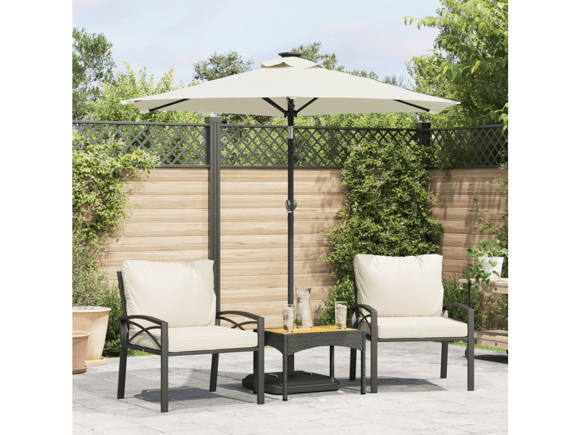 Protetor solar de jardim com poste lateral 225x225x212 cm branco Dkd Home Decor