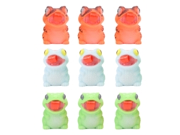 Primerox 9pcs Brinquedo de Sapo Anti estresse Macio Portátil para Crianças e Adultos com Efeito de Língua