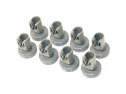 Roda De Substituição Para Cesto Superior De Lava-louças Universal 25mm Cinza 8 Unidades