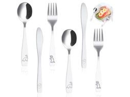 Talheres De Aço Inoxidável Para Crianças, Utensílios Para Bebês Com Design Ergonômico E Bordas Arredondadas, Talheres Infantis Laváveis Na Máquina De