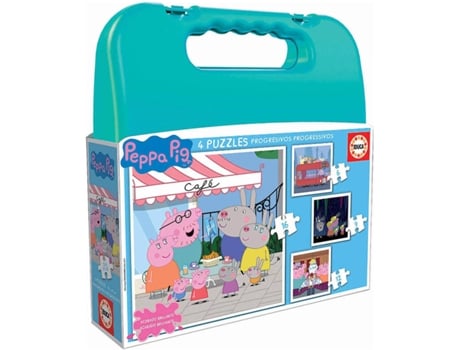 Set de 4 Puzzles  Peppa Pig Progressive (6-9-12-16 pcs)