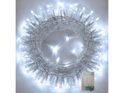 Cordão de Luzes Led para Exterior, Decoração de Natal, Inclui Pilhas, Luzes de Fada MDUG (luz Branca, 4m, 40 Leds)