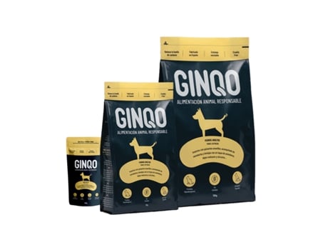 Ração GINQO Cães Adultos: Hipoalergênico Sem Cereais e Sustentável com Superproteína de Hermetia Illucens 12kg