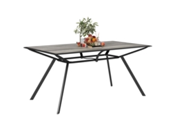 Mesa de Refeição de Jardim Dpc e Aço Cor Cinzento 160x90x73 cm Outsunny