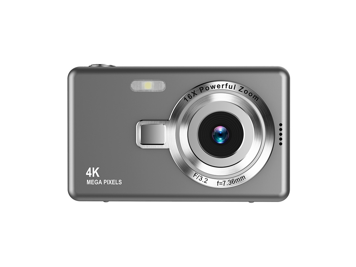 Câmera Digital 1080p Tela Tft De 2.4 Polegadas Zoom 16x Câmera Ccd Compacta Cinza Gertiz