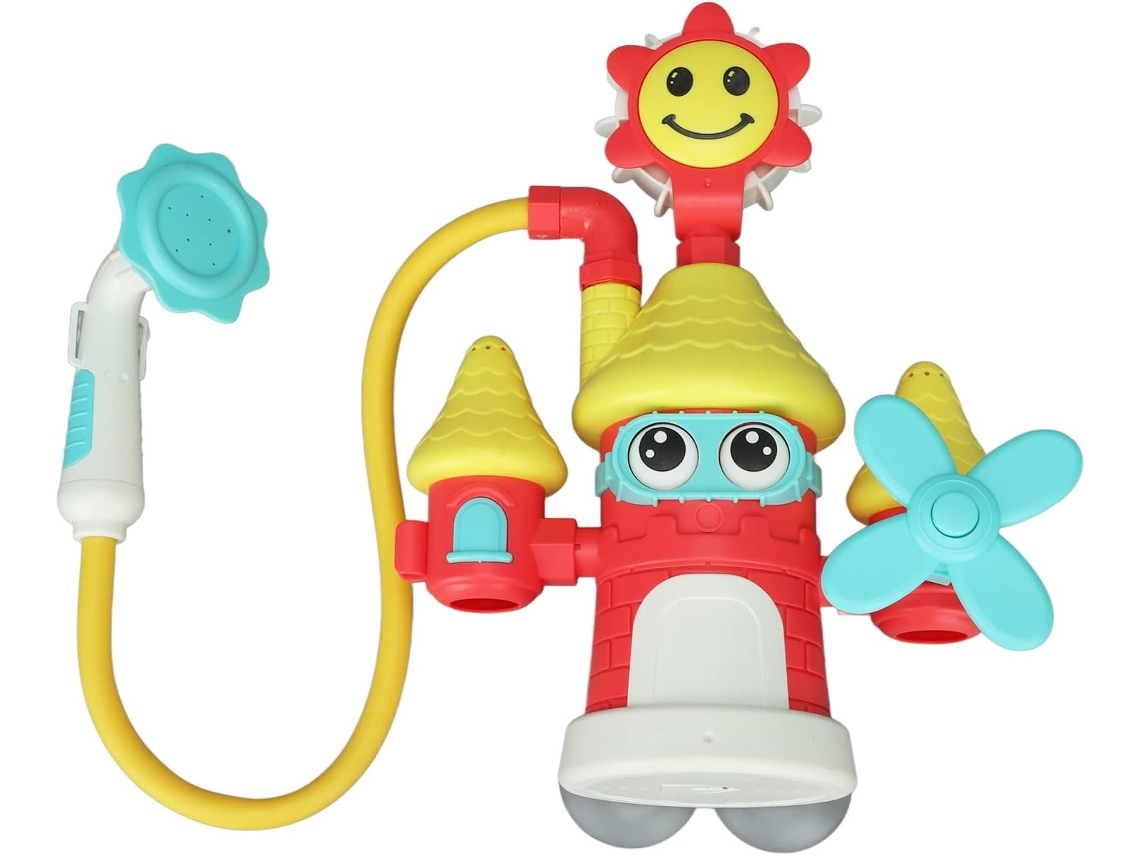 Castelo De Brinquedo Para Banho Bebê Com Jato Água E Ventosa Diversão