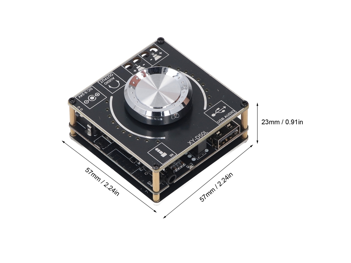 Laxiscreed Bandeja De Amplificador Bluetooth 5.1 Com Entrada Estéreo 2 Canais