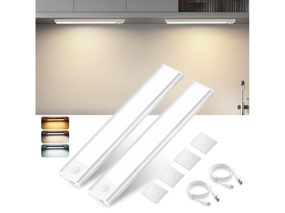 X Led Luz Para Armários Com Sensor De Movimento Luz Recarregável Para Armários Usb 1500mah Corredor Armário Nettlife