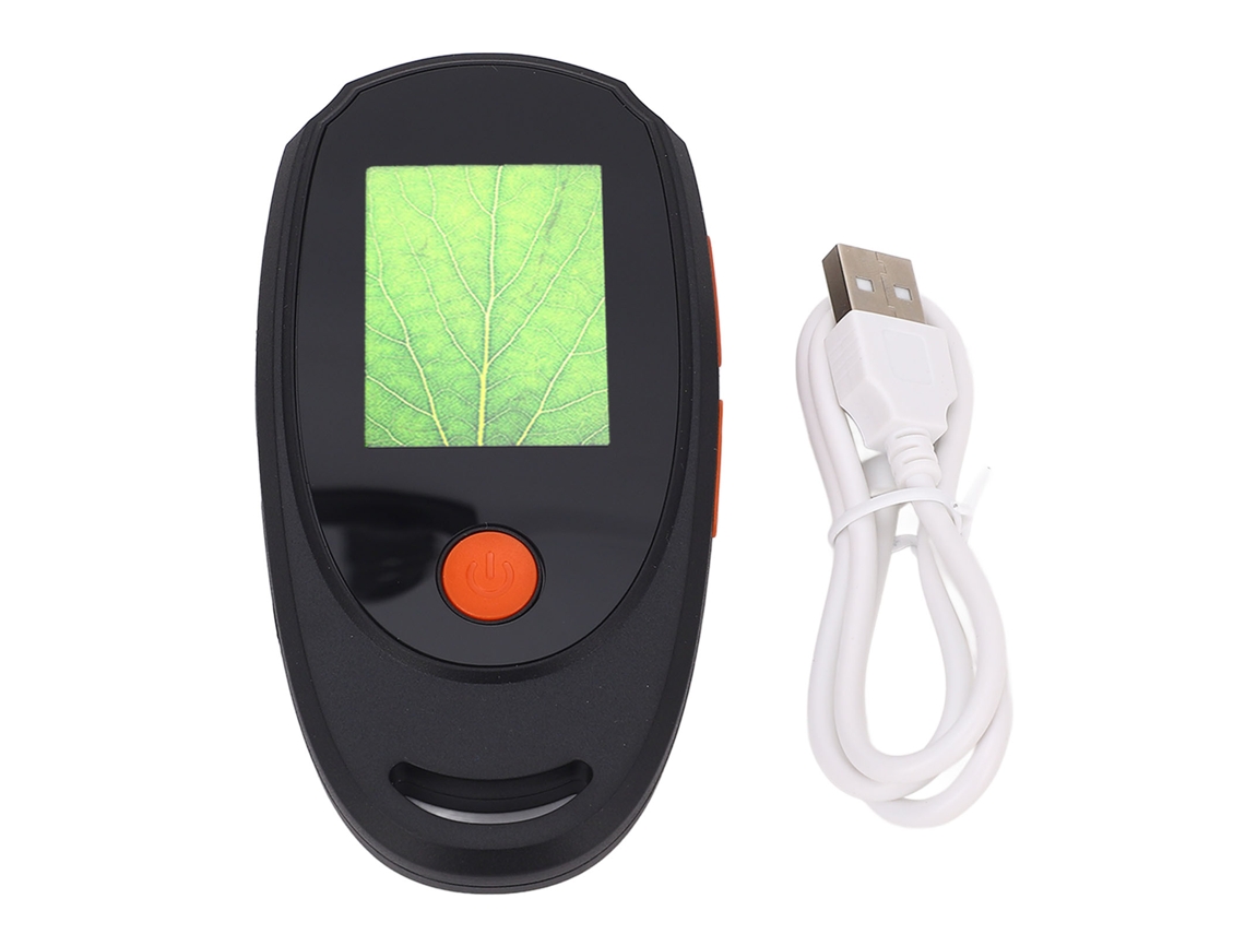 Microscópio Digital Portátil 500x com Tela Ips 2mp 2 Polegadas 8 Luzes Led para Experimentos Científicos