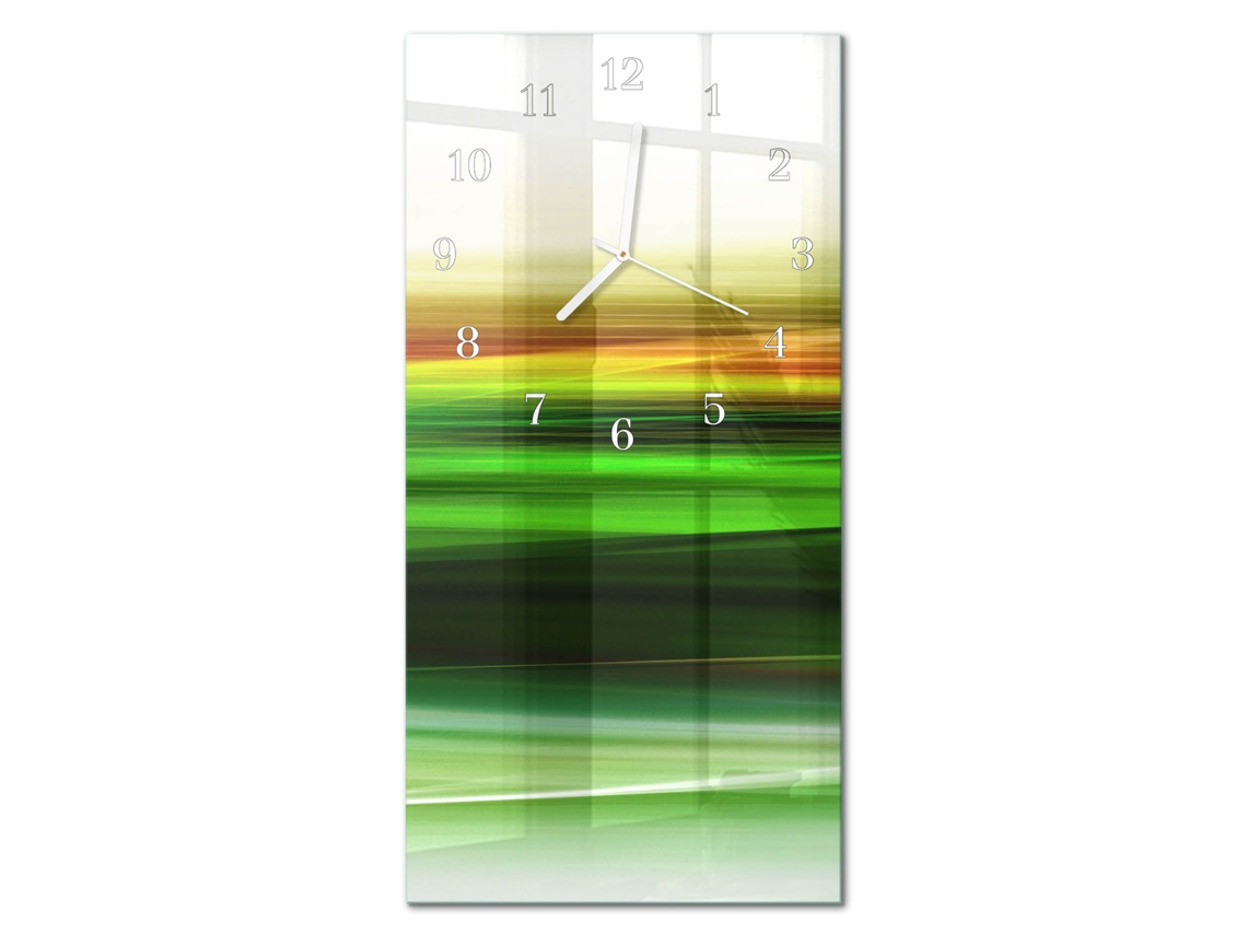 Relógio De Parede De Vidro Multicolor Espelharte (30x60 Cm)