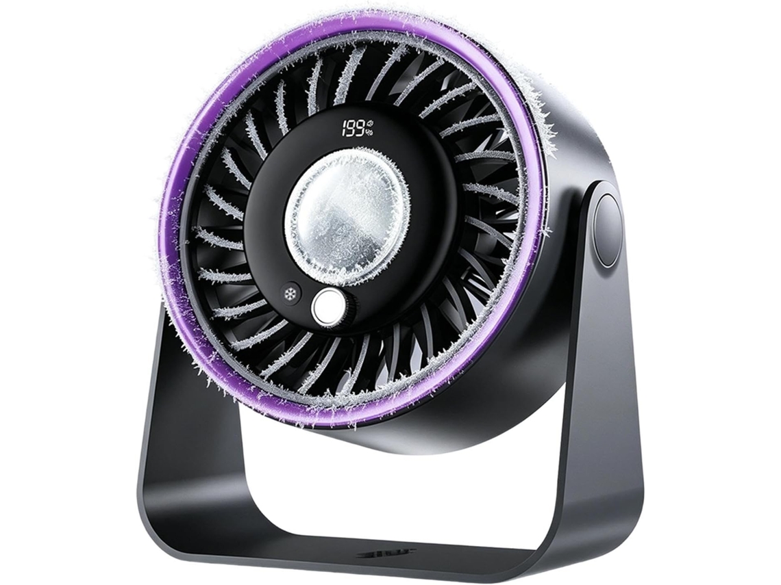 Ventilador De Mesa Silencioso Recarregável Via Usb Com 5 Velocidades,