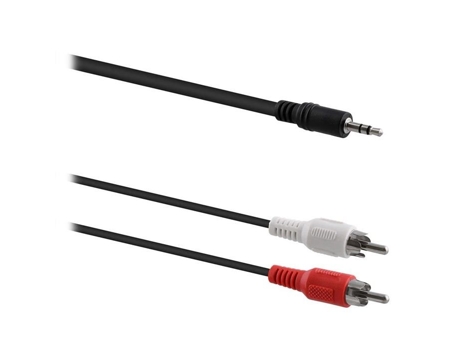 Cabo De Entrada Estéreo Tnb 3,5 M/2 Rca M 3 M Preto T Nb