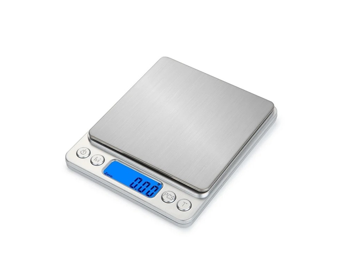 Balança Digital Recarregável De Cozinha, 3kg/0,1g, Aço Inoxidável, Ideal Para Doméstica E Acessórios Churrasco