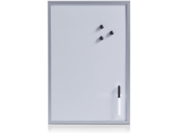 Quadro Branco Magnético Zeller Present 11538, Cinza Alumínio, 40 X 60 Cm