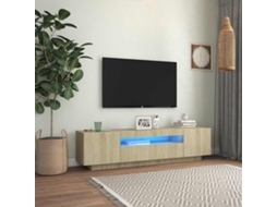 Vidaxl Móvel de Tv com Luzes Led 160x35x40 Cm Carvalho Sonoma