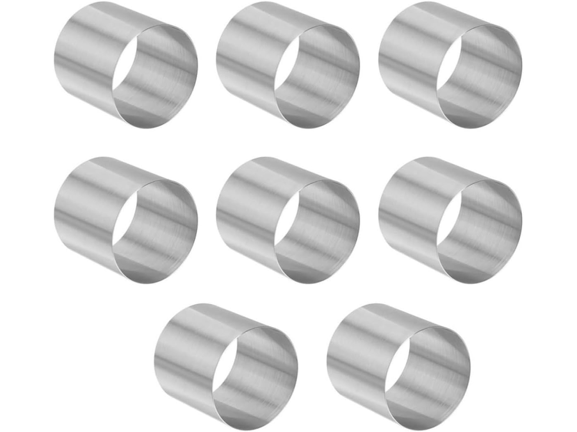 Conjunto de 8 mini argolas redondas de aço inoxidável Iplusmile para envelopes