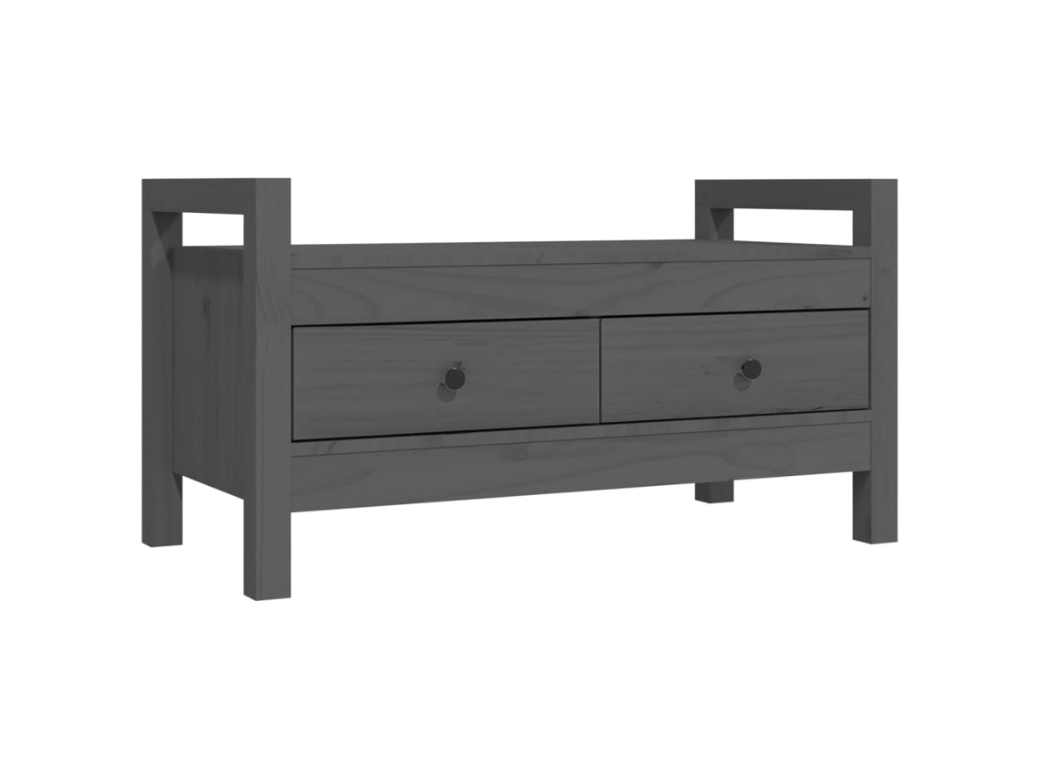 Hall Bench, Hall Benches Vidaxl Cinzeto Madeira De Pinho (80 X 40 X 43 Cm)