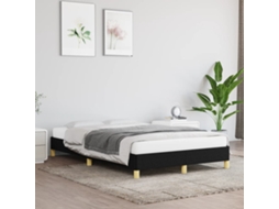 Vidaxl Estrutura De Cama Sem Colchão 120x200 Cm Tecido Preto