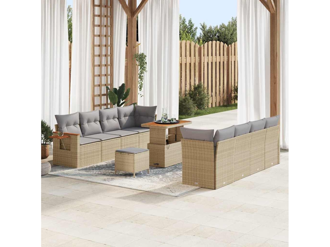 Vidaxl Conjunto De Sofá De Jardim 12 Unid. 10-número De Lugares