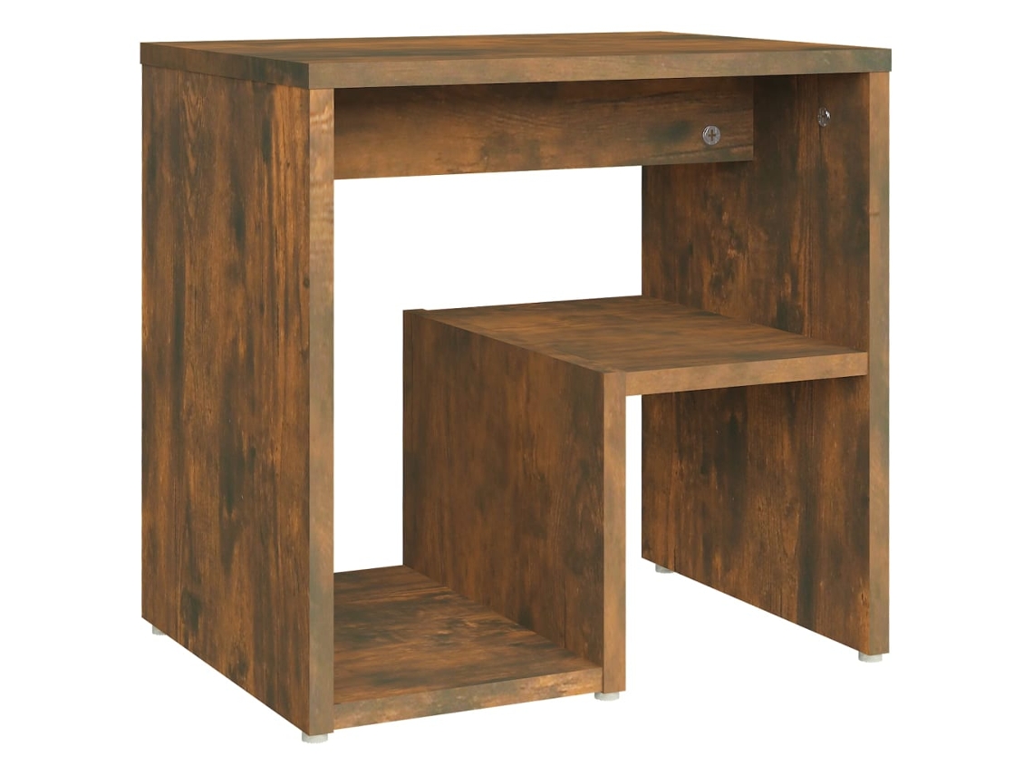 Mesa Cabeceira em Madeira Processada Carvalho Fumado MAISON EXCLUSIVE (40x30x40 cm)
