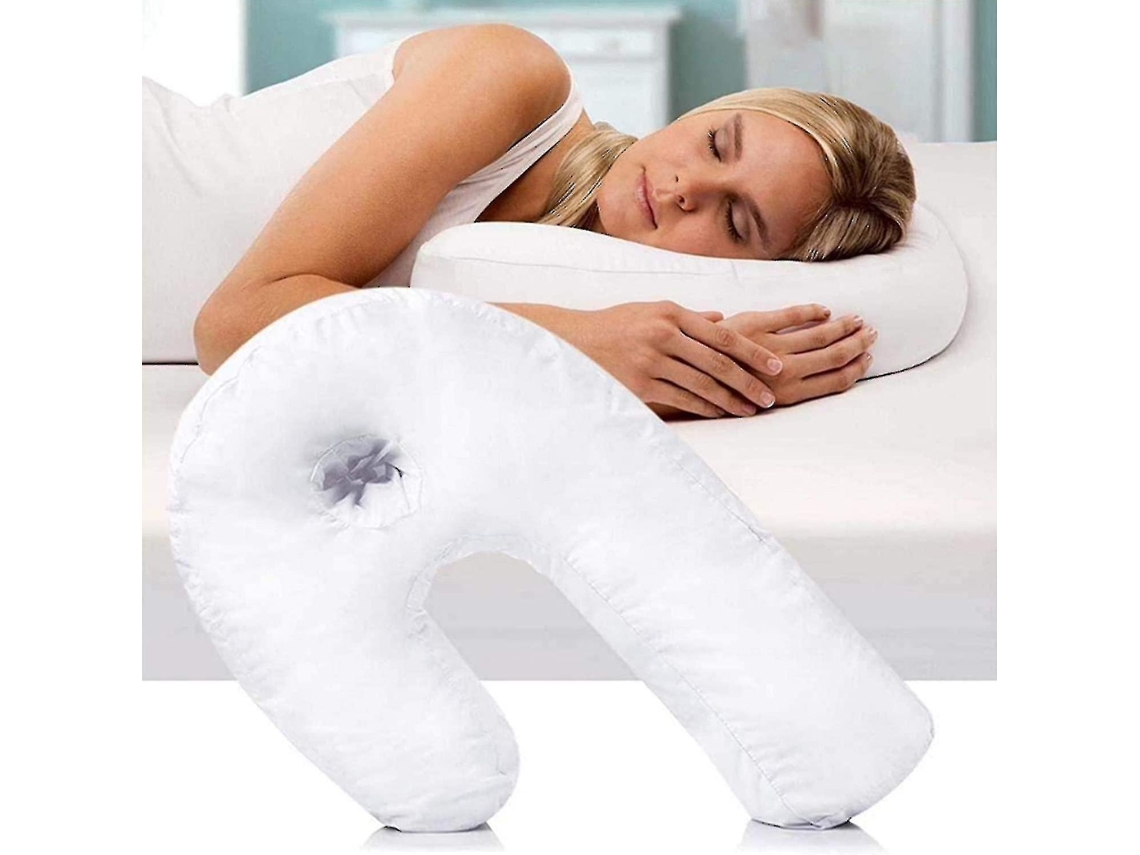 Lurelia Travesseiro Cervical, Espuma Viscoelástica, Ergonómico, Orifício Para Orelha, Para Dormir De Lado