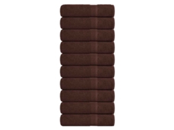 Vidaxl Toalhas De Banho Frogn 10 Pcs 100x150 Cm 360 G/m² Castanho
