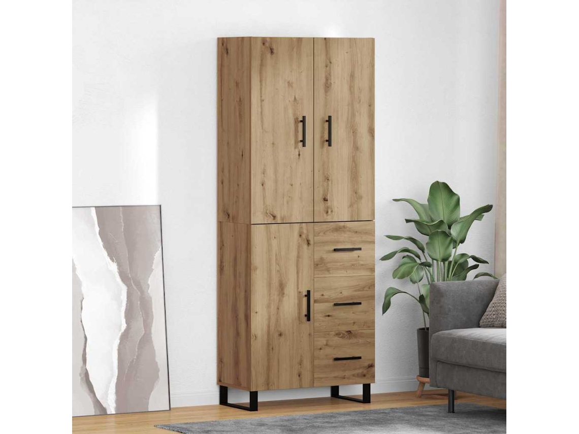Vidaxl Buffê 2 Pcs Carvalho Artesanal 69,5 X 34 X 180 Cm