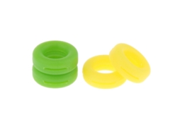 2 Pares de Ganchos Silicone Antiderrapantes para Óculos, Amarelo e Verde GOKOCO