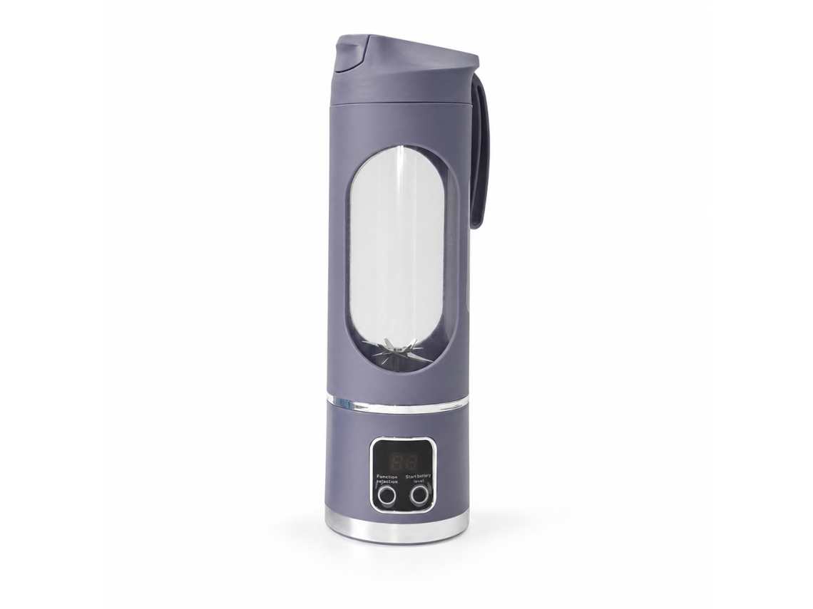 Liquidificador Portátil Elétrico Usb Recarregável, Copo Para Sumo Roxo, Bateria 3,7 V