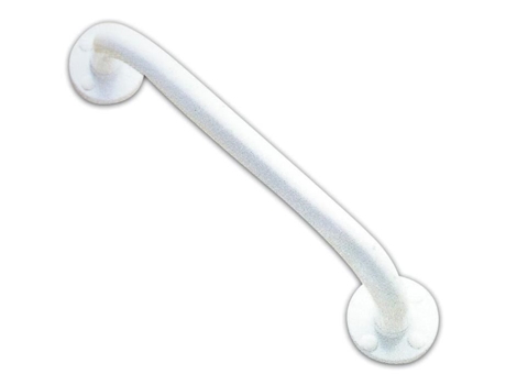 Barra De Apoio Godonnier Aço Branco 30 Cm Tubo Ø 25 Mm Rosetas Ø 65 Mm